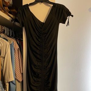 Ruched black dress